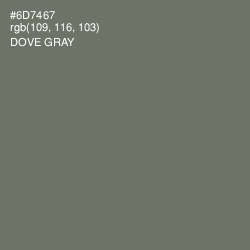 #6D7467 - Dove Gray Color Image